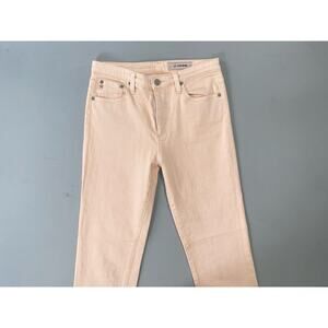 AG AG-ED Denim The Isabelle High Rise Straight Crop Stretch Jeans. Pink, 27. EUC